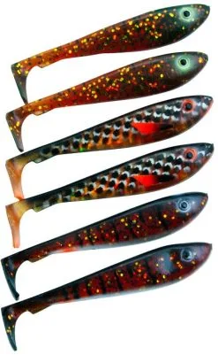 Svartzonker McRubber Shad 9 Cm 6-pack -Haspelspön Försäljningsbutik 1390172 1
