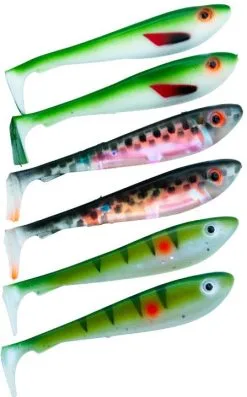 Svartzonker McRubber Shad 9 Cm 6-pack -Haspelspön Försäljningsbutik 1390174 1