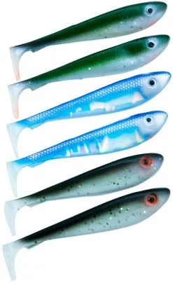 Svartzonker McRubber Shad 9 Cm 6-pack -Haspelspön Försäljningsbutik 1390175