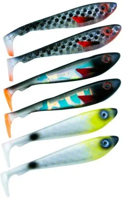 Svartzonker McRubber Shad 9 Cm 6-pack -Haspelspön Försäljningsbutik 1390176