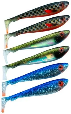 Svartzonker McRubber Shad 9 Cm 6-pack -Haspelspön Försäljningsbutik 1390177