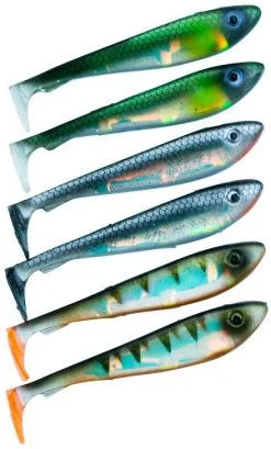 Svartzonker McRubber Shad 9 Cm 6-pack -Haspelspön Försäljningsbutik 1390178 1
