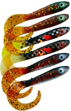 Svartzonker McRubber Tail 11 Cm 6-pack -Haspelspön Försäljningsbutik 1390179 1