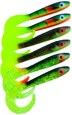 Svartzonker McRubber Tail 11 Cm 6-pack -Haspelspön Försäljningsbutik 1390180 1
