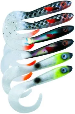 Svartzonker McRubber Tail 11 Cm 6-pack -Haspelspön Försäljningsbutik 1390183