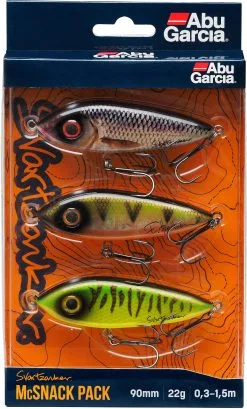 Abu Garcia Svartzonker McSnack 9 Cm [22 G] S Blandade Färger 3-pack