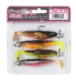 Berkley Sick Swimmer 9 Cm Pre-rigged Bismuth Jiggkit 4+4-pack