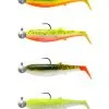 Savage Gear Cannibal Shad 8 Cm [5 G] + Jiggskalle 7.5 G Med 2/0 Krok 4+4-pack -Haspelspön Försäljningsbutik 77181 1