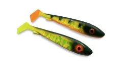 Svartzonker Flash Series McRubber 21 Cm 2-pack -Haspelspön Försäljningsbutik MrRubber Flash FireTiger Black Chartreuse